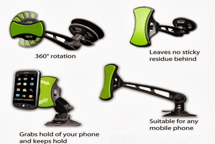 GripGo grip go Universal Car phone holder mount 360 Degree anti-skiddi