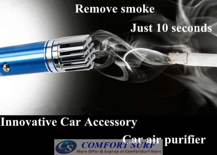 100% Original Car Air Purifier Ionizer Remove Cigartte Smoke Clean Air Freshner