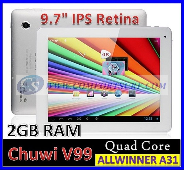 Chuwi V99 QuadCore 9.7 inch Android 4.1.1 1GB RAM + 16GB IPS Capacitive Touch Screen