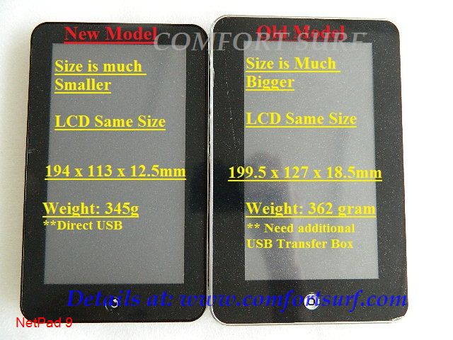7inch NetPad 9 WonderMedia WM8650 Ver 9 MID Tablet PC