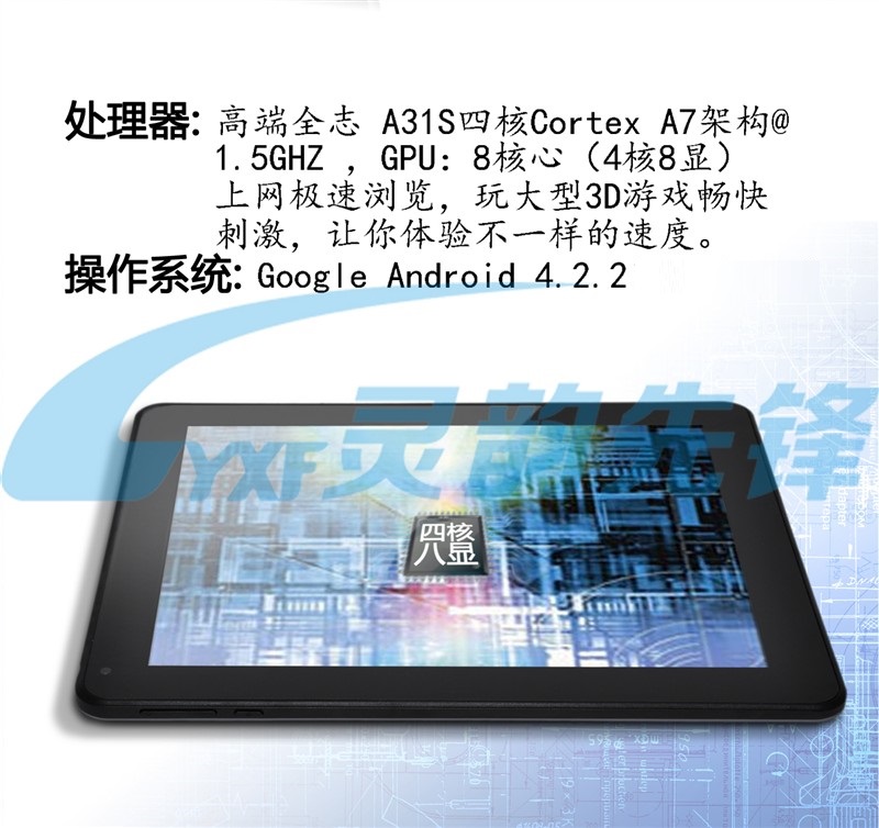 Netpad S916 Allwinner A31 1GB RAM 8GB Quadcore Android Tablet PC
