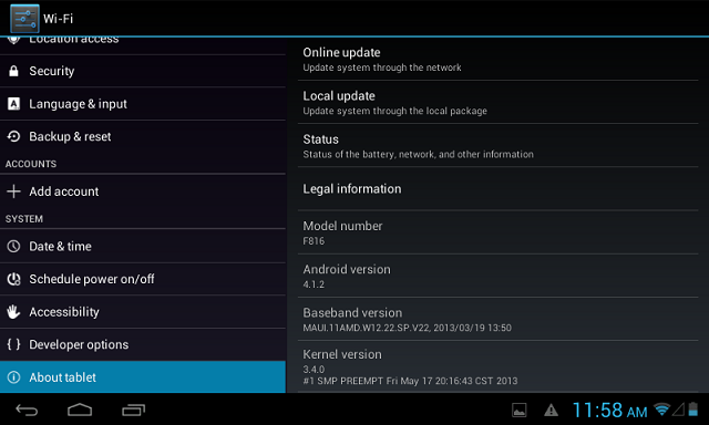 MTK8317 Netpad Ultimate F816 Android 4.1.2 GPS tablet PC phone