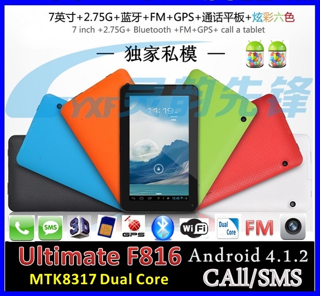 MTK8317 Netpad Ultimate F816 Android 4.1.2 GPS tablet PC phone