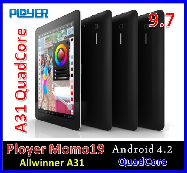 Ployer Momo19  9.7 inch Allwinner A31 Android 4.2 2GB RAM + 16GB IPS Capacitive Touch Screen