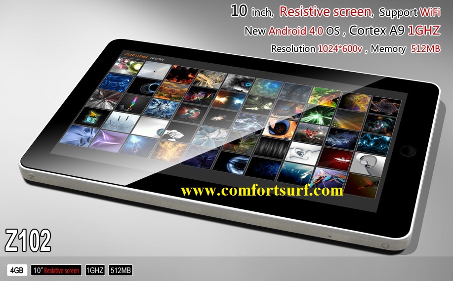 Zenithink Z102 Cortex-A9 1Ghz
Google Android 2.3.4