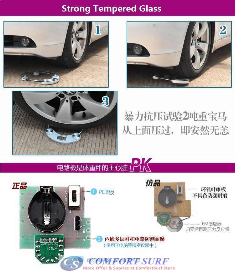 Crystal Clear Slim Tempered Glass LCD Digital Body Weighing Scale 150KG