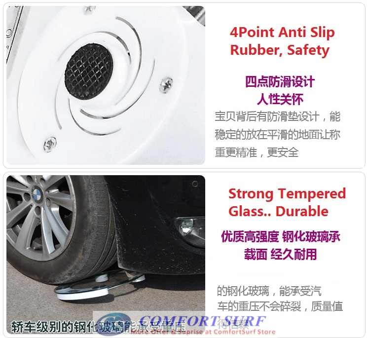 Crystal Clear Slim Tempered Glass LCD Digital Body Weighing Scale 150KG