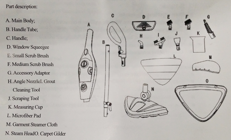 H2O Mop X5 5in1 Multi-Floor Steam Mop Cleaner Steamer with Accessories