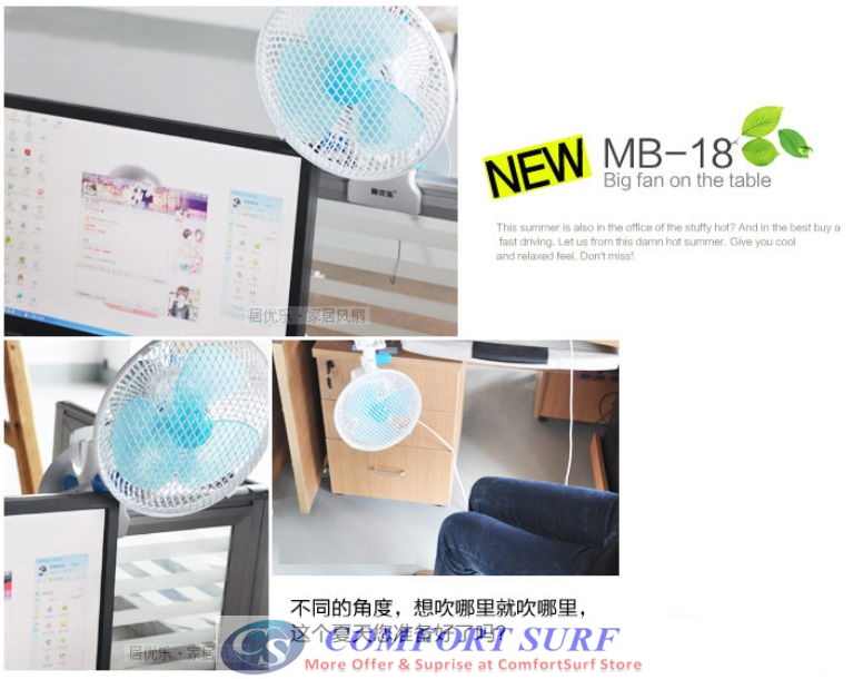 Mini Portable Strong Wind Blow Rotatable Fan with Stand Holder Clip