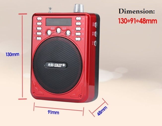 Upgrade Version Portable Multifuntion SAST Loudspeaker Microphone wf FM Radio / Mp3 Music Player / Recording