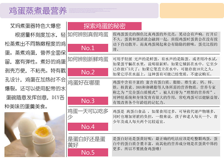 Multifunctional Egg Steaer / Boilder with Free Stainless Stell Bowl and Splitter, Easy Use & Convenient