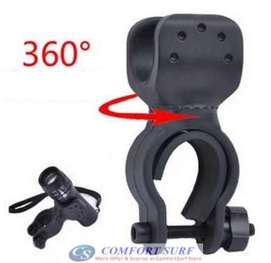 360° Rotatable U Shape Torchlight Holder Clamp Grip for Biycle