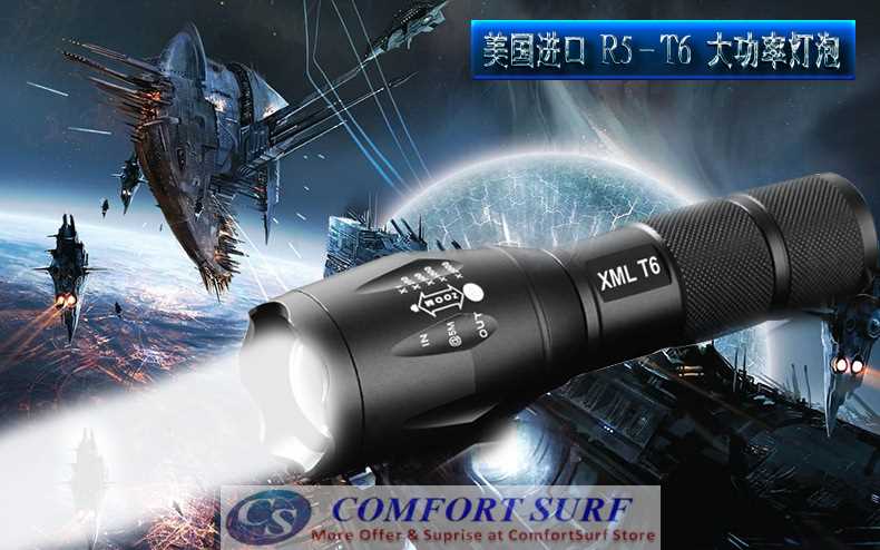 Ultrafire Super CREE XML-T6 T6 LED Zoomable Torchlight Flashligh with 5 Adjustable Mode