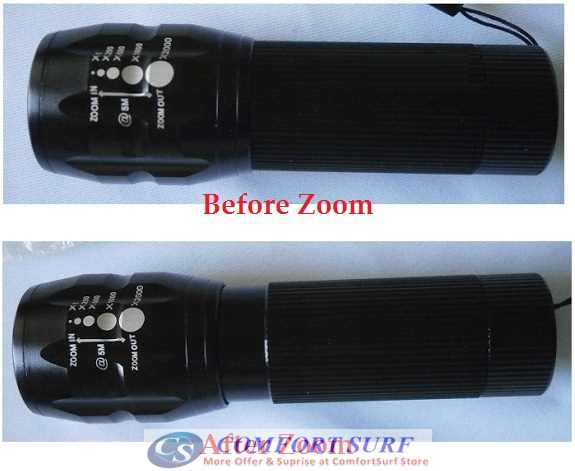Mini Portable Focusing Adjustable Torchlight Flashlight Zoom-able