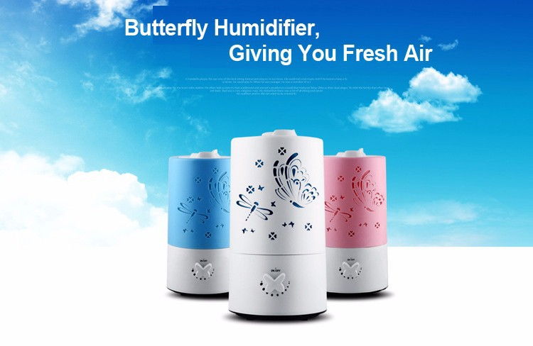 Butterfly Design Ultrasonic Humidifier Fresh Air Cleaner