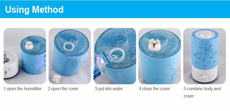 Butterfly Design Ultrasonic Humidifier Fresh Air Cleaner