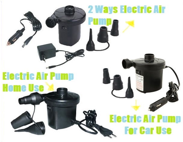 Electric Air Pump Inflatable Air bed Pumper Car , 2 Ways And Home Use