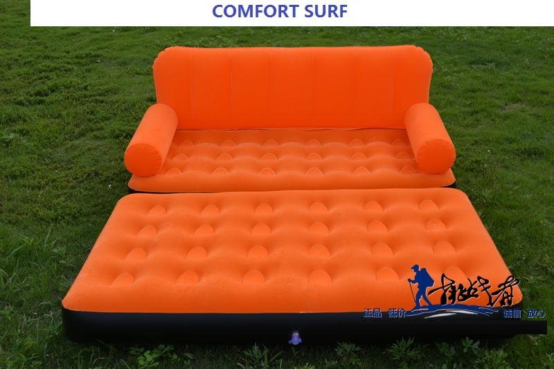 Original BestWay Inflatable Air Sofa Double Seats + Foot Rest + Pumper