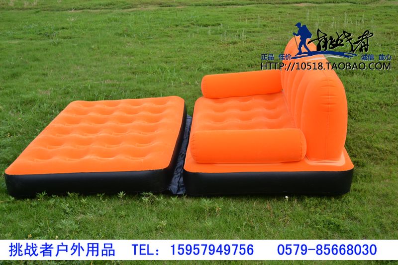Original BestWay Inflatable Air Sofa Double Seats + Foot Rest + Pumper