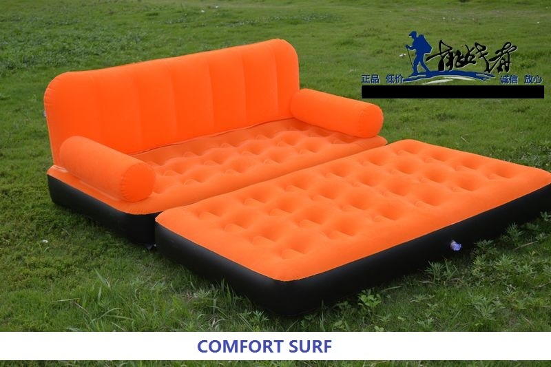 Original BestWay Inflatable Air Sofa Double Seats + Foot Rest + Pumper