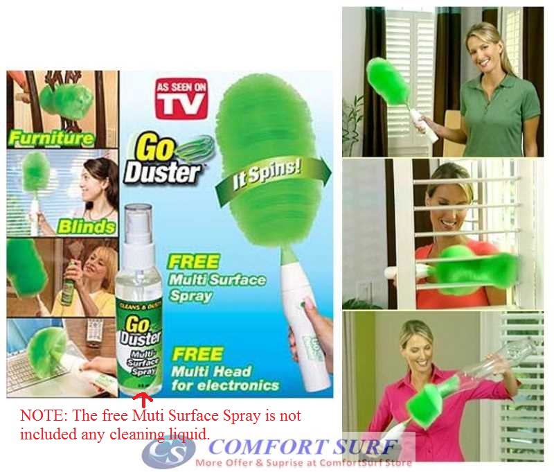 GO DUSTER Multifunctional Motorized Electronics Dust Cleaning Brush