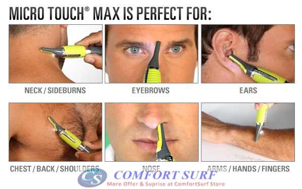 As Seen On TV Micro Touch Max Multi-Function Trimmer With LED Light