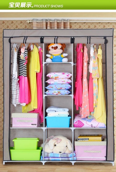 Multifunctional Wardrobe Large Size Hanging Cloth Storage