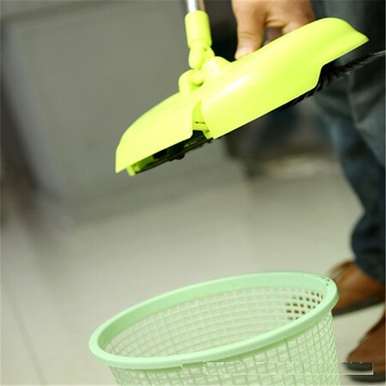 Portable eco Green Sweeper Broom Vacuum Cleaner 360 rotate Without Electricity