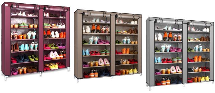 Quality 7 Tier 12 Columns Shoe Shoes Rack Cabinet Wardrobe Organizer