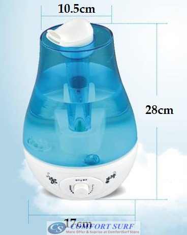 Ultrasonic Air Humidifier Purifier Aromatic Therapy with 3L Tank Capacity