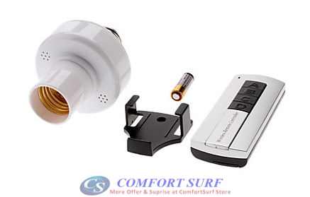 E27 Wireless Light Lamp Bulb Holder Cap Socket Switch with Remote Control