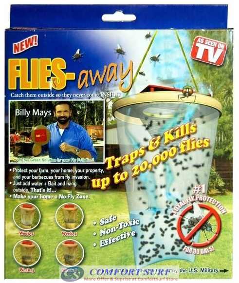 New Flies Away - Catch Flies Outside so they never come Inside!!