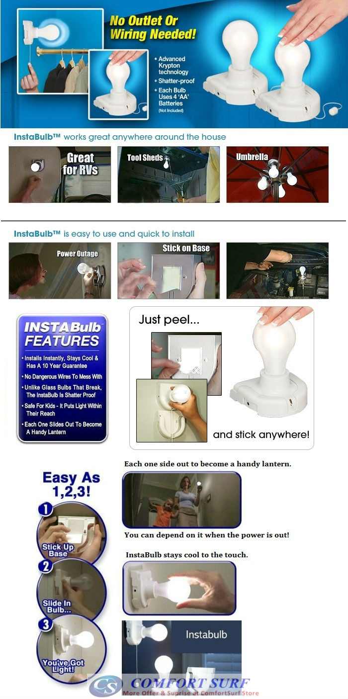 Insta Bulb - The Stick Up LED Light Bulb