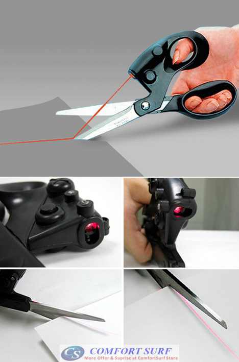 Stainless Steel Blades Laser Scissors for Cut Straight