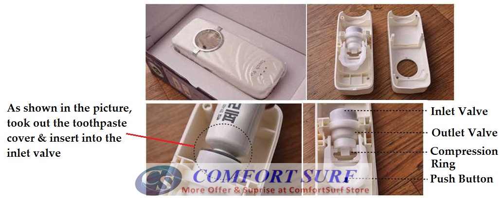 Touch Me! Toothpaste Automatic Dispenser + Toothbrush Holder