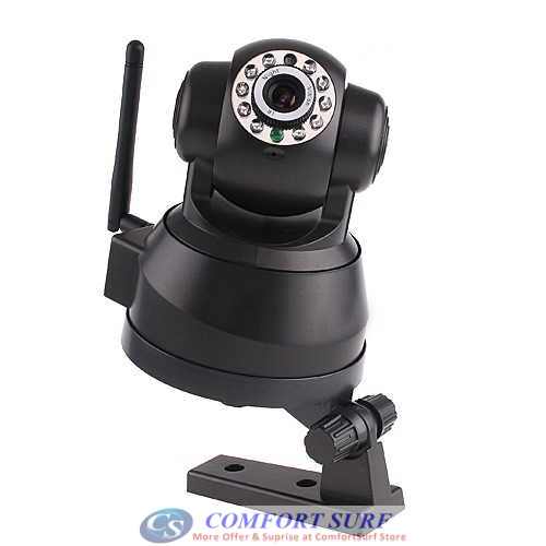 Bossan P2P Wireless / Wired CCTV IP Camera, Pan tilt 355 IR Night Vision / MicroSD / Remote Monitoring Via smartphone