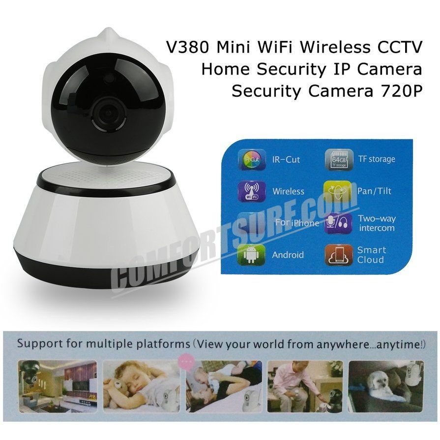 V380 Mini WiFi Wireless CCTV Home Security HD 720P IP Camera Security Camera P2P Night Vision IR Surveillance Camera V380