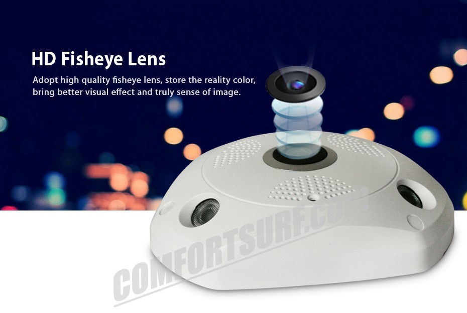 1.3MP 960P HD Panorama 360° Fisheye P2P Wifi Wireless IP CCTV Camera VR Cam IR Night Vision