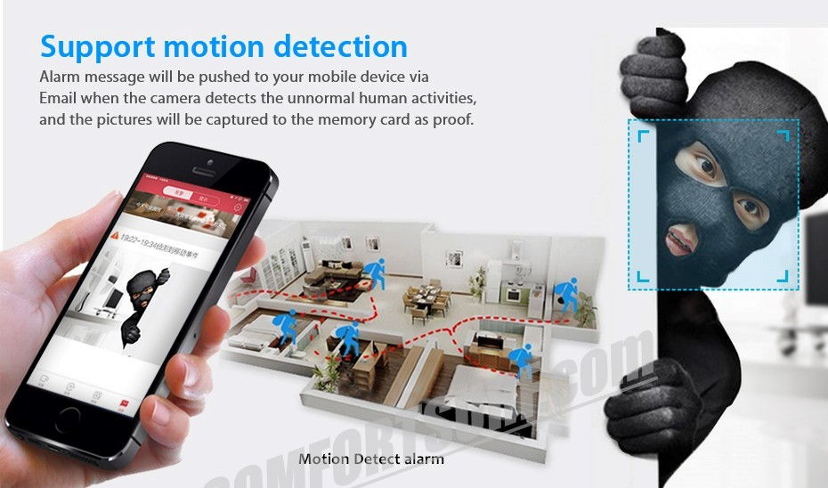 1.3MP 960P HD Panorama 360° Fisheye P2P Wifi Wireless IP CCTV Camera VR Cam IR Night Vision