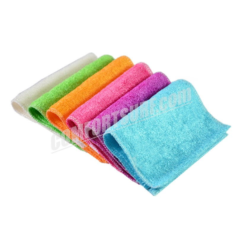 High Efficient New Bamboo Fiber Cleaning Cloths Anti-grease Home Towel Kitchen Dish Wash Cloth Wiping Rags