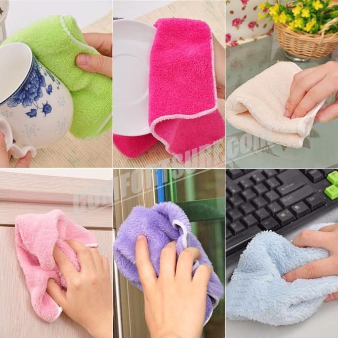 High Efficient Anti-grease Natural Microfiber Washing Towel Magic Kitchen Dish Cloth Cleaning Wiping Rags
