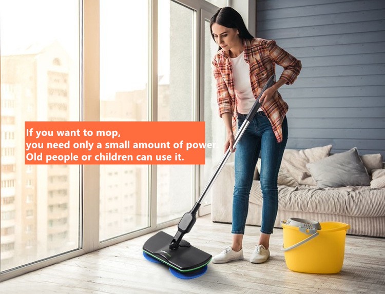 AS SEEN ON TV SuperMaid Electric Spin Mop Cordless Electric Rotary Rechargeable Floor Sweeper