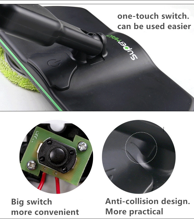 AS SEEN ON TV SuperMaid Electric Spin Mop Cordless Electric Rotary Rechargeable Floor Sweeper