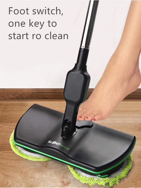 AS SEEN ON TV SuperMaid Electric Spin Mop Cordless Electric Rotary Rechargeable Floor Sweeper