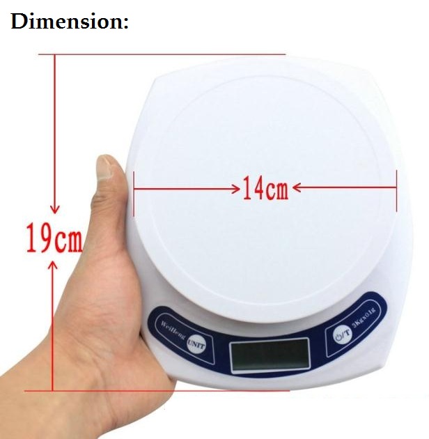 WH-B Series Electronic Digital Kitchen Weight Scale (7Kg x 1g)