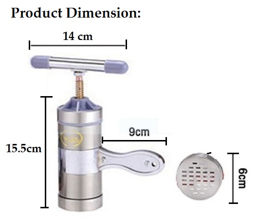 Stainless Steel Manual Noodle Press / Extract Juice Pressure Surface Machine