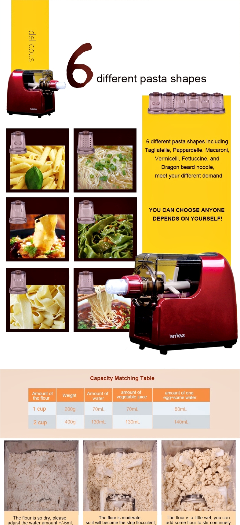 SAVTM Multifunction Automatic Noodle Maker & Slow Juice Processor