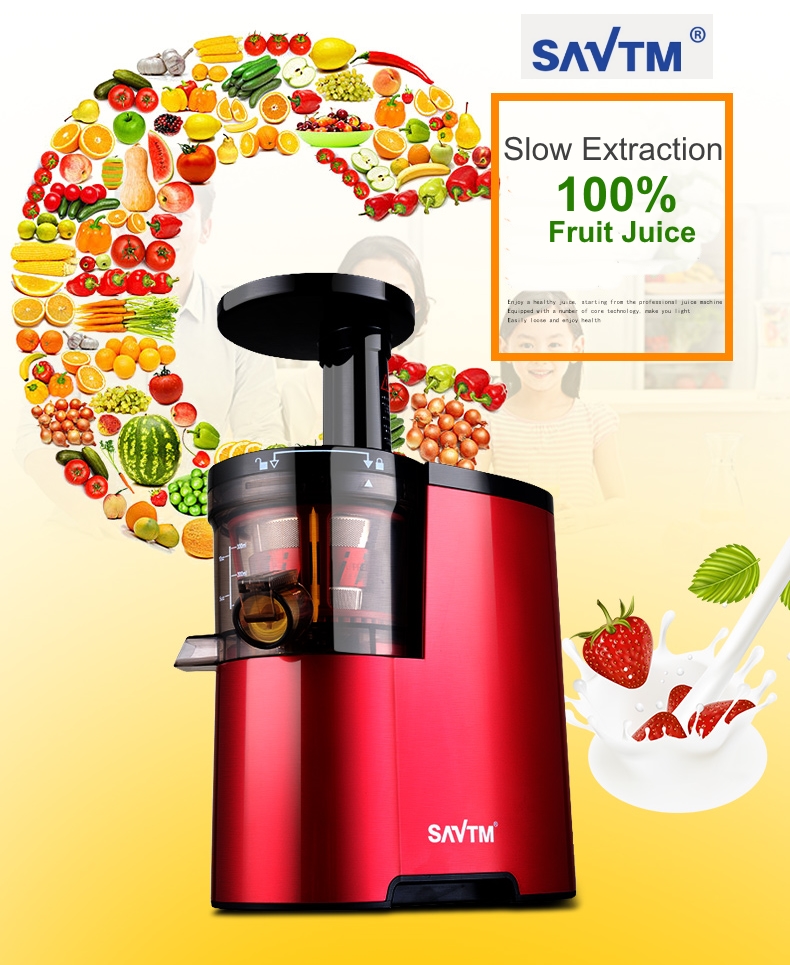 SAVTM JE-07 Slow Juicer 100% Fresh Fruit Juice Extraction Blender Maker