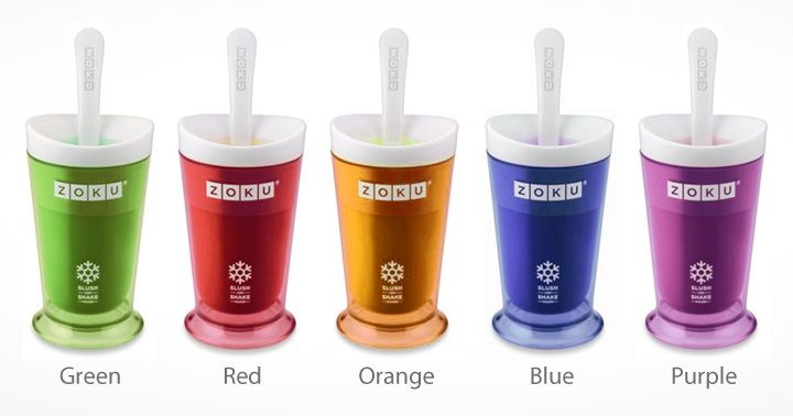 Zuko Coloful Summer Instant Freeze Slush & Shake Smoothies Ice-Cream Milkshake Maker