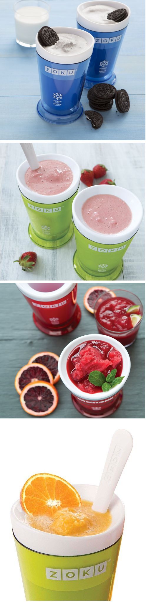 Zuko Coloful Summer Instant Freeze Slush & Shake Smoothies Ice-Cream Milkshake Maker